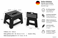 Klapphocker faltbar mit Anti-Rutsch Beschichtung,...