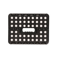 Klapphocker faltbar mit Anti-Rutsch Beschichtung, Klapptritt H 22 cm bis 150 KG belastbar, Schwarz