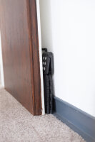 Klapphocker faltbar mit Anti-Rutsch Beschichtung, Klapptritt H 22 cm bis 150 KG belastbar, Schwarz