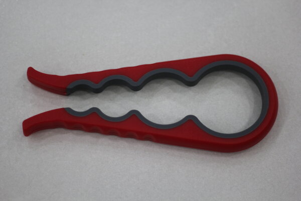 Handlicher Flaschen-Öffner für alle Schraubverschlüsse 4 in 1 Rot