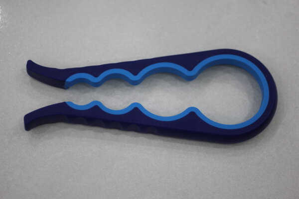 Handlicher Flaschen-Öffner für alle Schraubverschlüsse 4 in 1 Blau