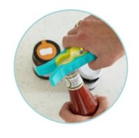 Handlicher Flaschen-Öffner für alle Schraubverschlüsse 4 in 1 Blau