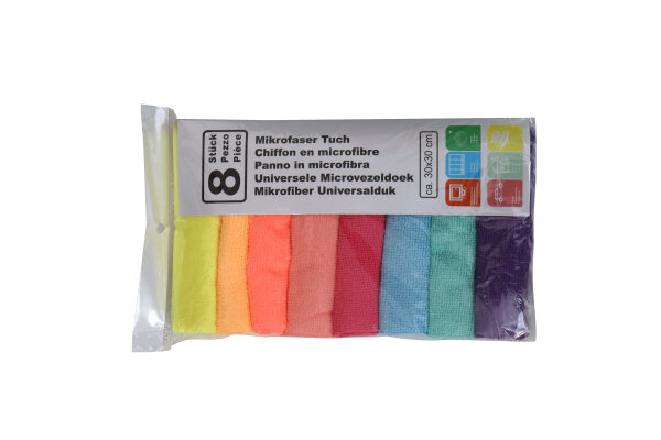 Microfaser-Tücher "Super Sauber" 30 x 30 cm, 8er Set