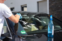 Super Sauber Mikrofaser Glastücher und Fenstertücher 45 x 65 cm, wiederverwendbar 2 Stück farblich sortiert