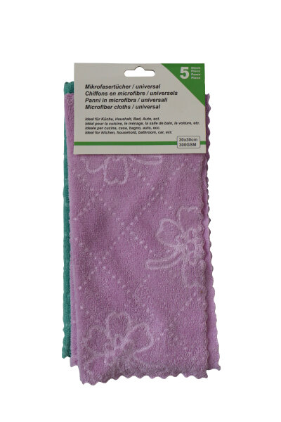 Microfaser-Tücher "Prilblümchen" 30 x 30 cm, 5er Set