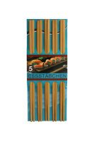 Bambus Essstäbchen 5 Paar = 10 Stück (L 24 cm)