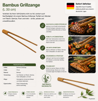 Bambus Grillzange (L 30 cm)