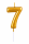 Tortenkerze Zahl "7" Gold mit Picker – Zahlenkerze