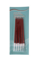 Tortenkerzen Rot mit Halter 11 cm, 6 Stück