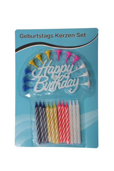 Geburtstagskerzen Set "Happy Birthday", 25teilig