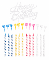 Geburtstagskerzen Set "Happy Birthday", 25teilig