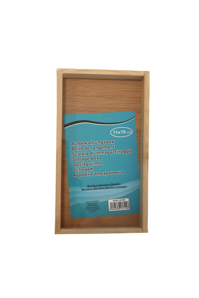Aufbewahrungsbox, Utensilienbox aus Bambus-Holz 11 x 19 cm
