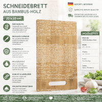 Schneidebrett aus Bambus-Holz 20 x 33 cm