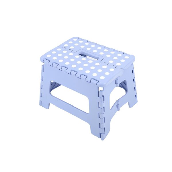 Klapphocker Hellblau faltbar mit Anti-Rutsch Beschichtung
