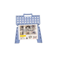 Klapphocker Hellblau faltbar mit Anti-Rutsch Beschichtung