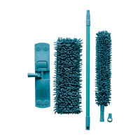 Bodenwischer mit Staubschwert und Teleskopstange 1,30 m, 4-er Set