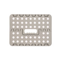 Klapphocker Grau/Weiß faltbar mit Anti-Rutsch Beschichtung