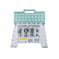 Klapphocker Grün/Weiß faltbar mit Anti-Rutsch Beschichtung