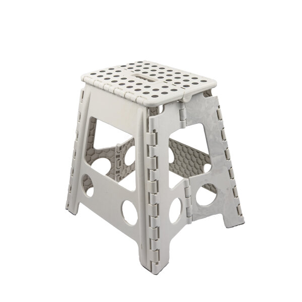 XL Klapphocker, Klapptritt, Tritthocker Weiß Faltbar H 40cm bis 150KG