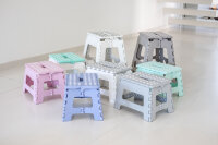 XL Klapphocker, Klapptritt, Tritthocker Weiß Faltbar H 40cm bis 150KG