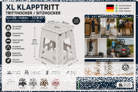 XL Klapptritt faltbar 40 cm Weiß bis 150 kg mit...