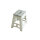 XL Klapphocker, Klapptritt, Tritthocker Grau/Weiß Faltbar H 40cm bis 150KG