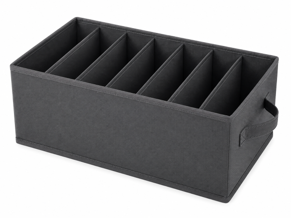 Schubladen Organizer 42 x 30 x 22 cm – Aufbewahrungsbox aus Non Woven mit 7 Fächern und Tragegriffen