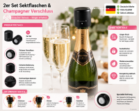 2er Flaschenverschluss für Sekt, Champagner &...
