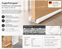 Zugluftstopper Türdichtung 95 cm Weiß –...